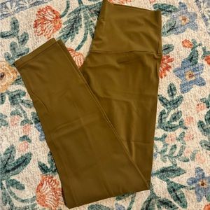 Aerie Real Me 7/8 Crossover High Rise Leggings Light Brown, size Large